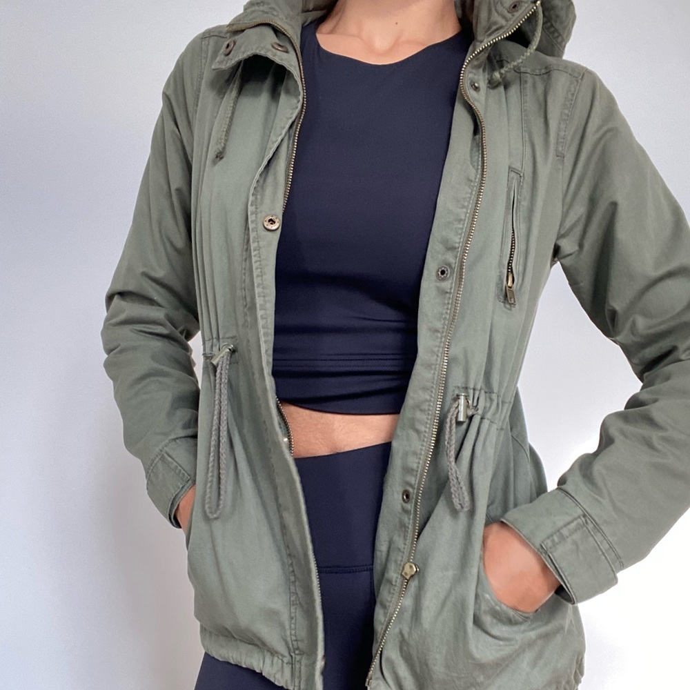 Women's Army Green Military Style Jacket, Size S